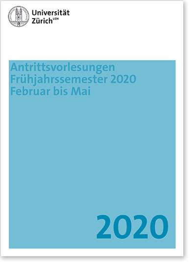 Antrittsvorlesungen FS 2020 (Cover Flyer)