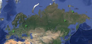 From Zurich (Switzerland) to Chokurdakh (Russian Federation) (Map: Google Earth)