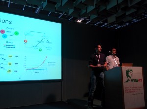 Philip Stutz and Bibek Paudel presenting at WWW 2015