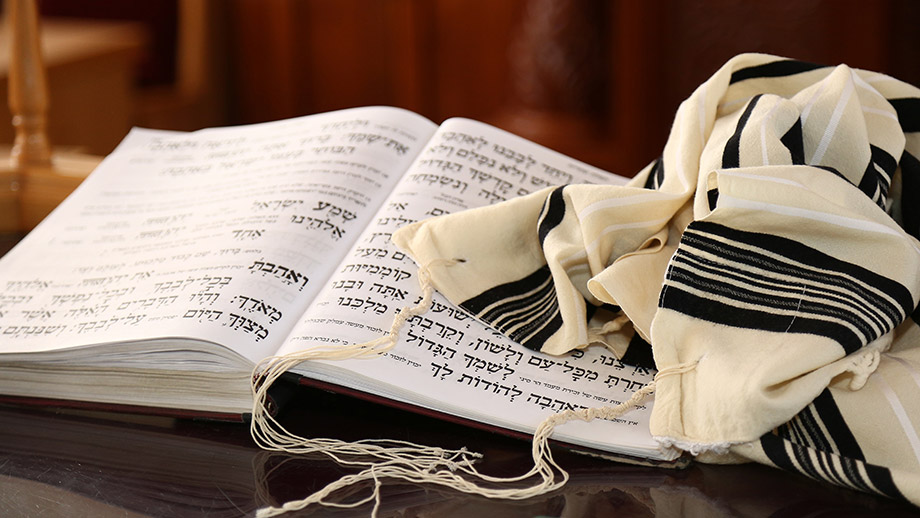 Jewish prayer book and shawl