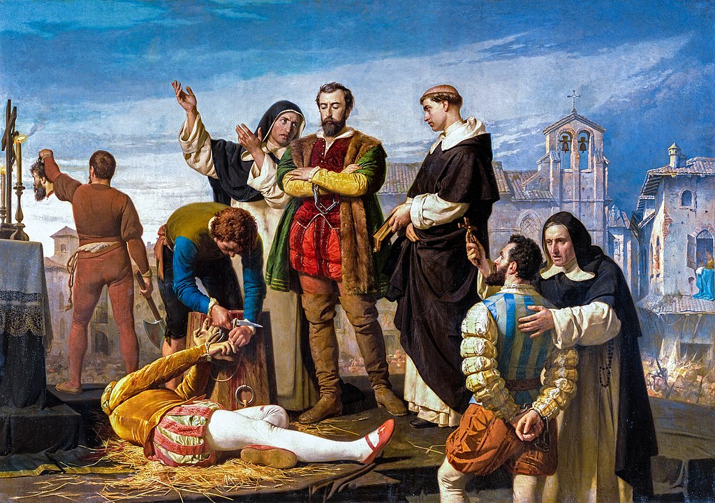 Hinrichtung der kastilischen Aufständischen gegen Kaiser Karl I. im Jahre der 1521 (Gemälde von Antonio Gisbert 1834–1901)