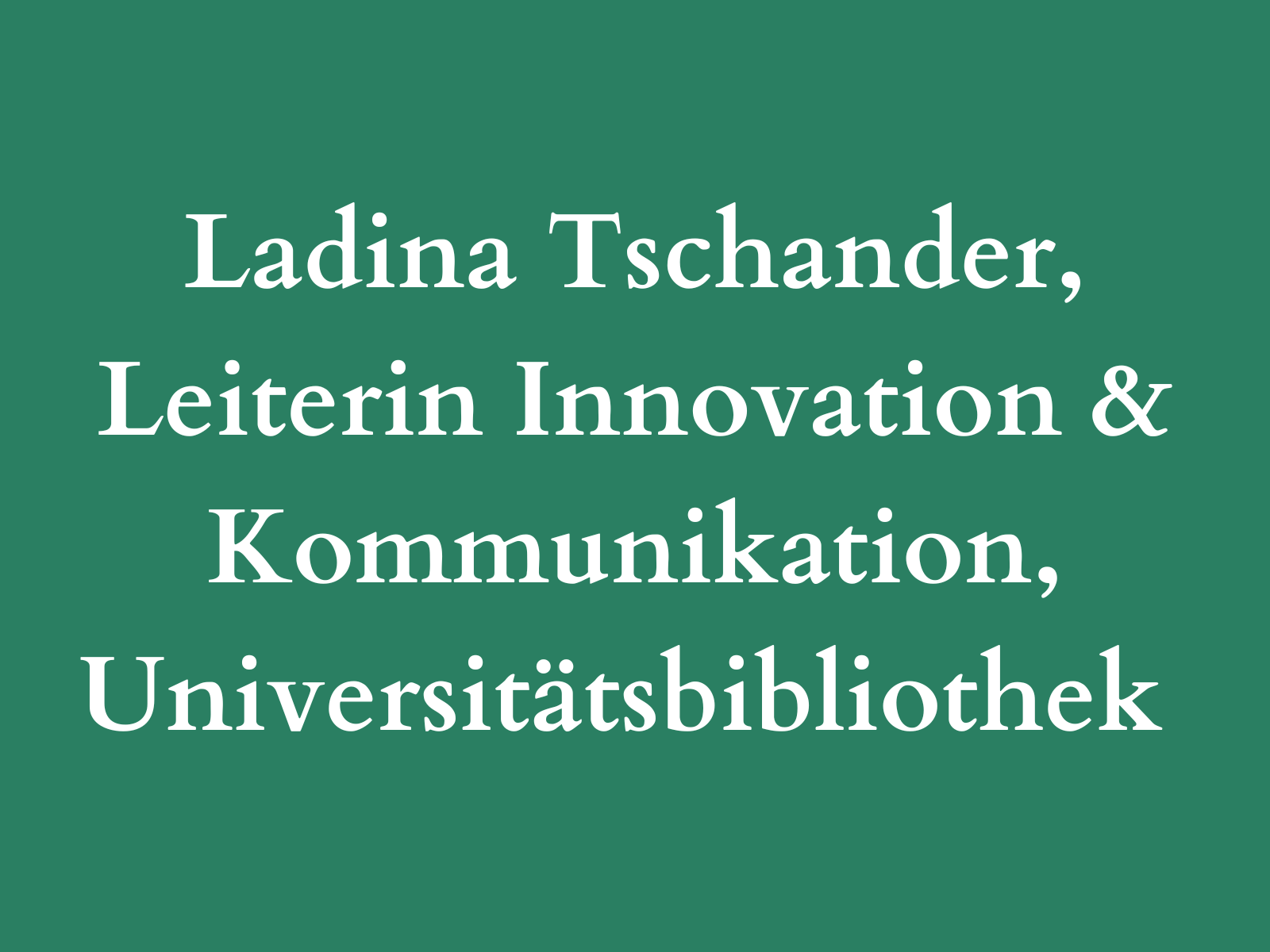 Testimonial Ladina Tschander
