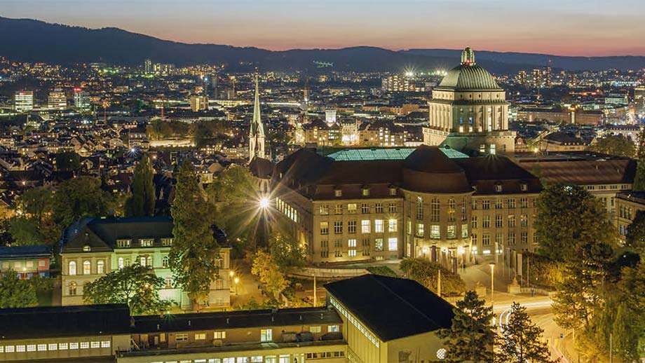 University of Zurich by night