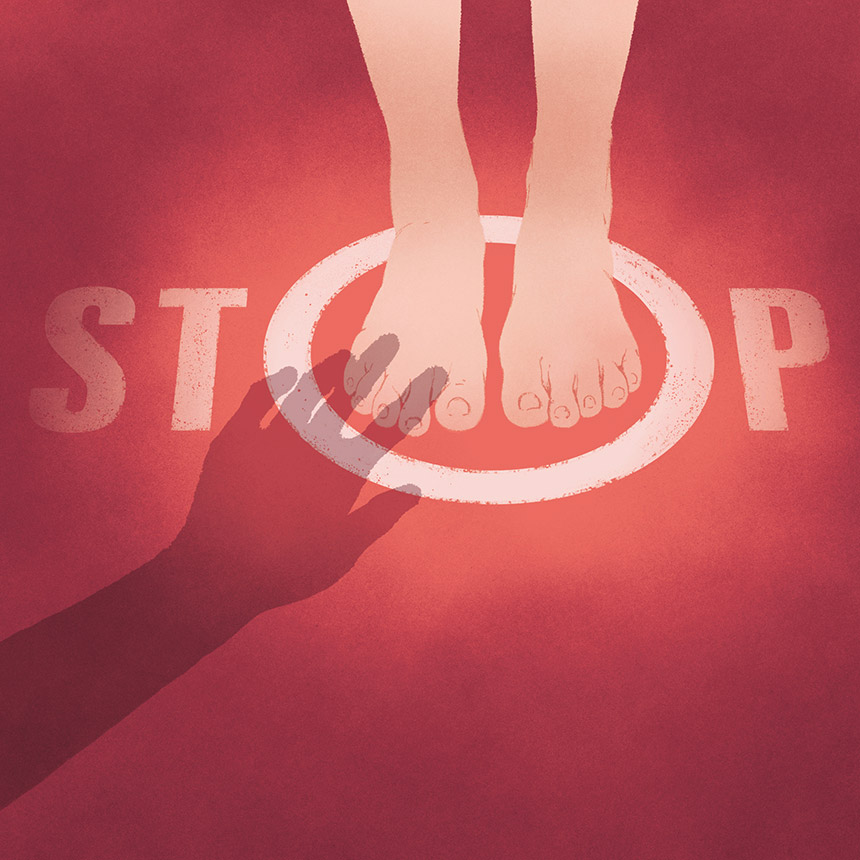 Visual "Stop: Wer zu nah kommt, geht zu weit"