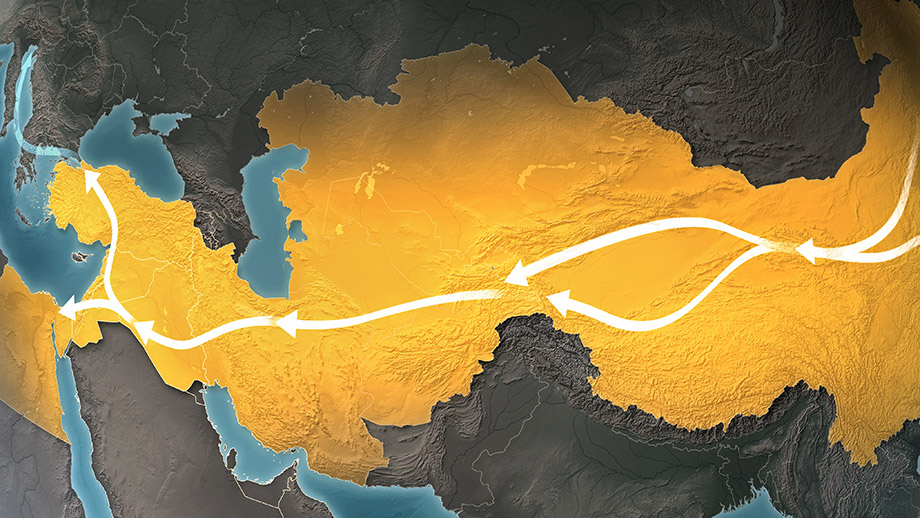 Karte der Silk Road