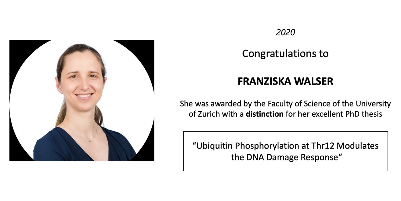 Franziska Walser was awarded with the distinction