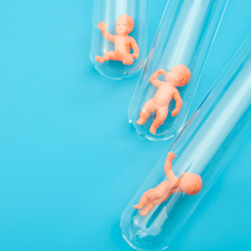 Baby-Puppen im Reagenzglas