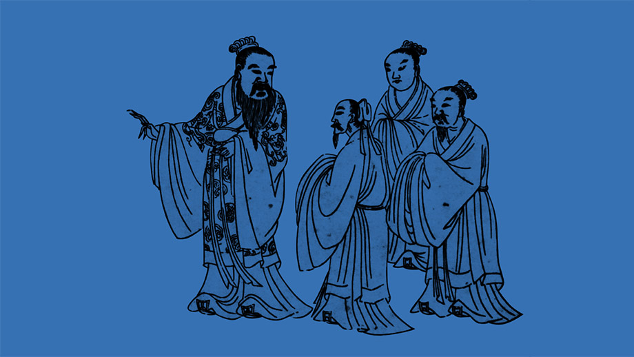 Confucius mit Schülern