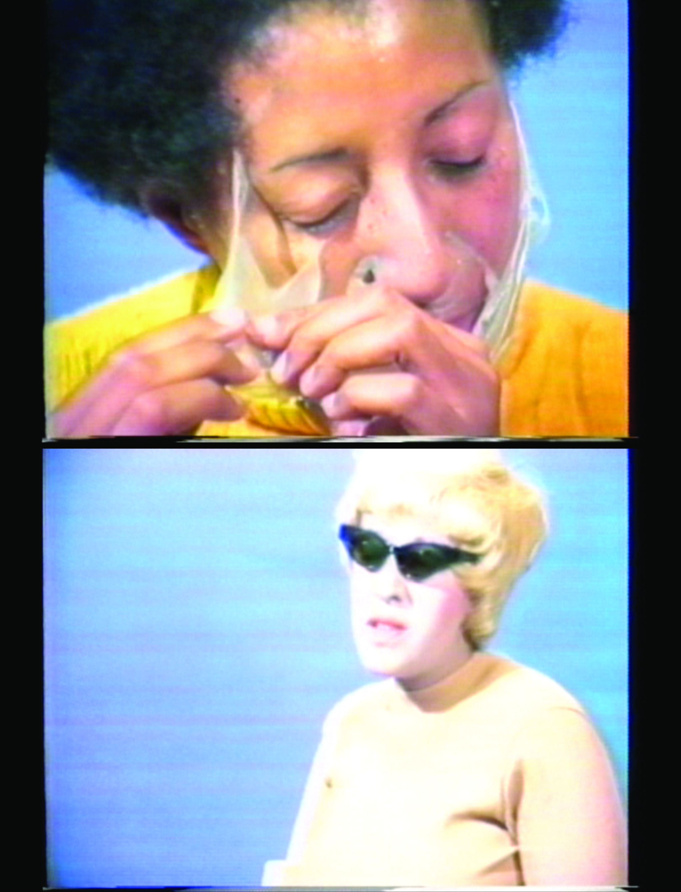 Stills from Howardena Pindell, Free, White and 21, 1980