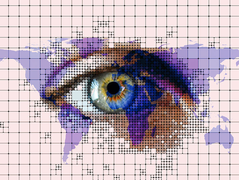 eye on a map