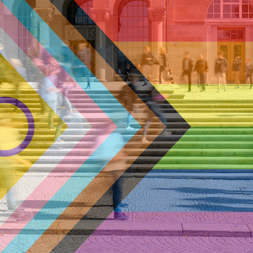 LGBTIQ+ Flag and UZH