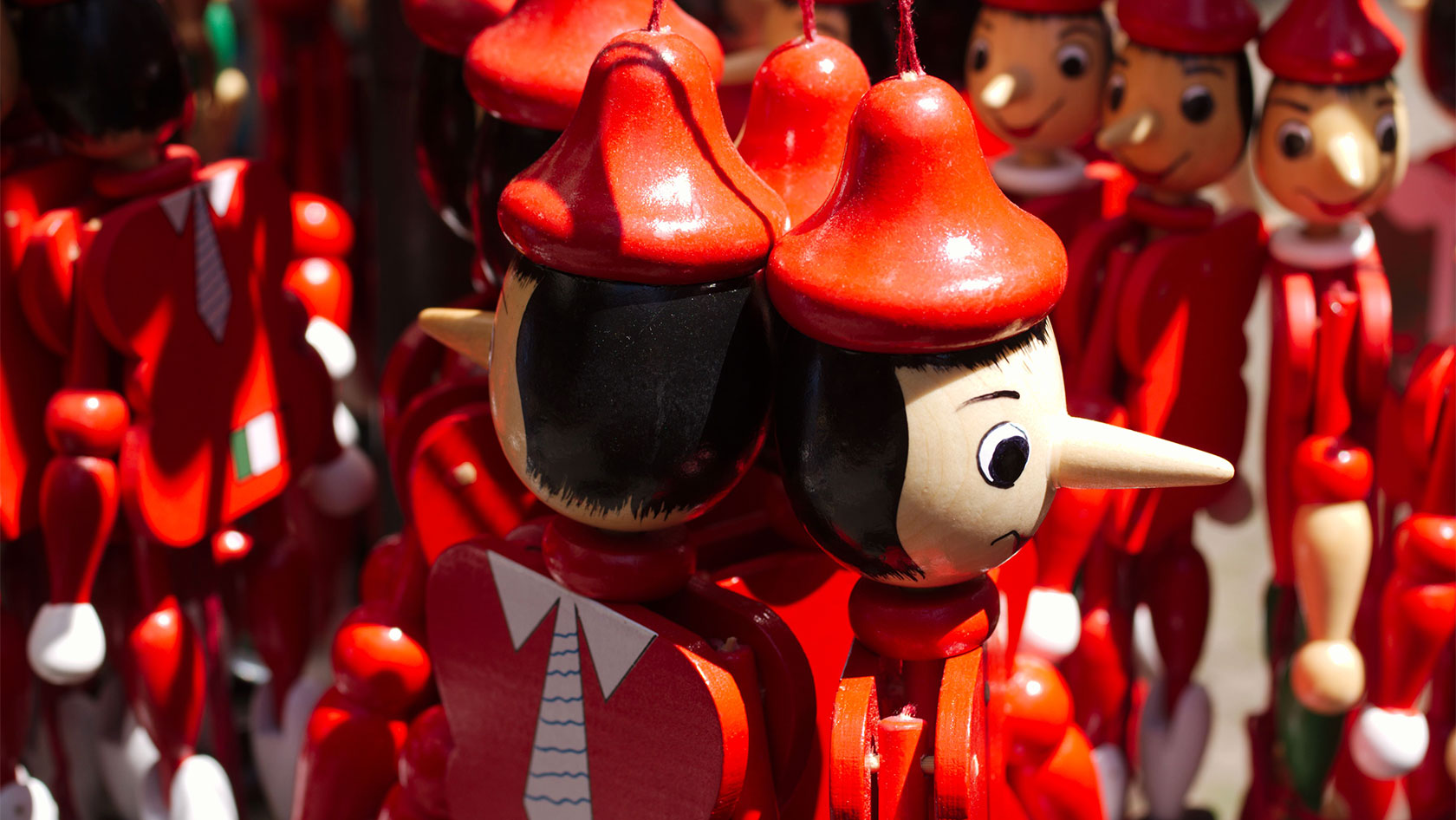 Gruppe von Pinocchios