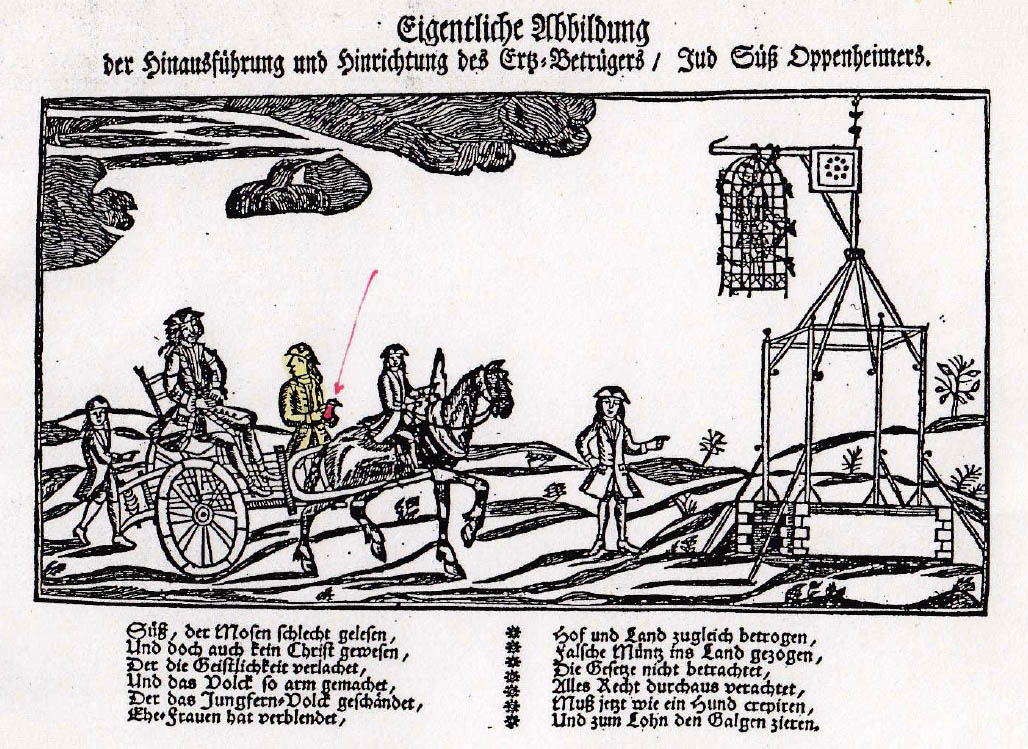 Hinrichtung von Joseph Süß Oppenheimer am 4. Februar 1738